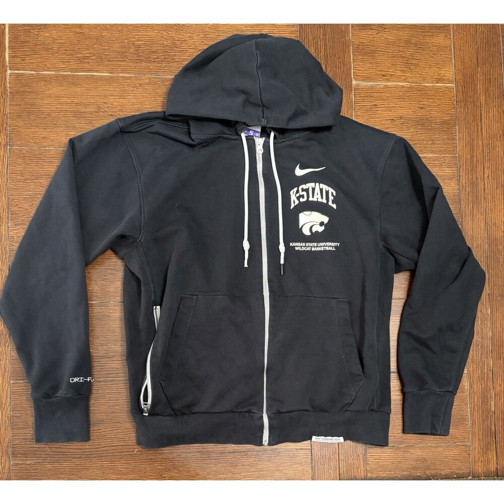 Men’s Kansas State Wildcats Nike Size M Black Player Issued Full Zip Jacket